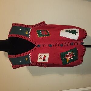 Ugly Christmas Sweater Vest Size 2XL Sleeveless Red